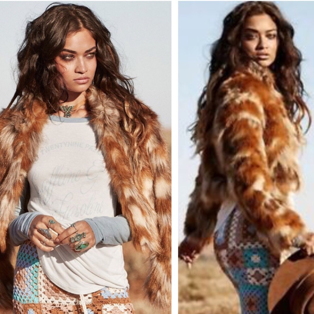 🌿 Spell Nomad Flaux Fur Jacket • Size S/M